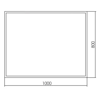 Зеркало Aquanika Metallica AQM10060RU135 100 см чёрный